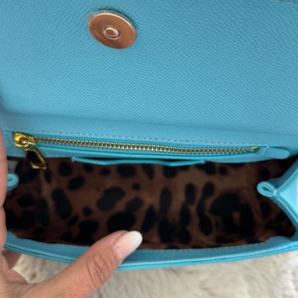 Dolce & Gabbana Small Miss Sicily Leather Satchel Sky Blue - Picture 11 of 14